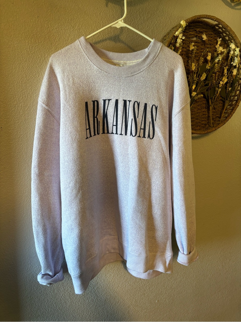 Arkansas Graphic Crewneck Sweatshirt - Light Lavender